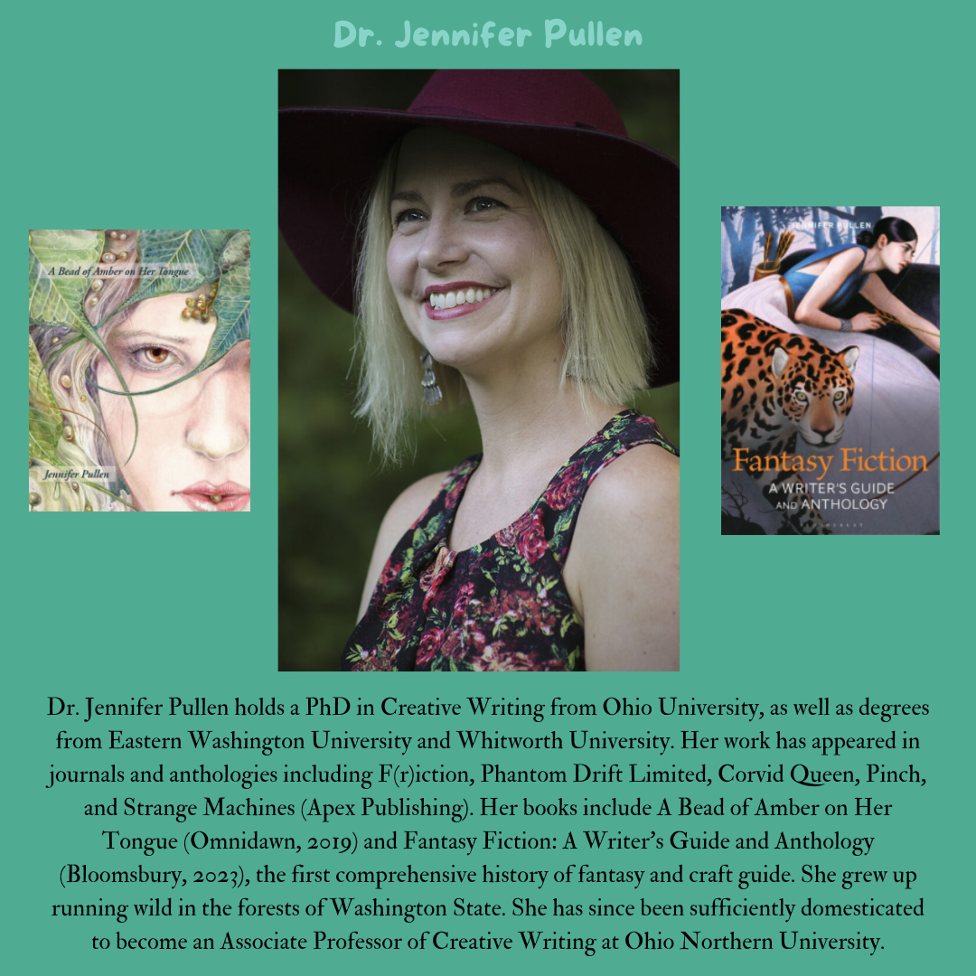 Jennifer Pullen with images of her published books