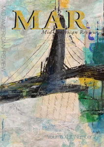 Art by Sheila Squillante featuring a black bridge and MAR's letters in yellow
